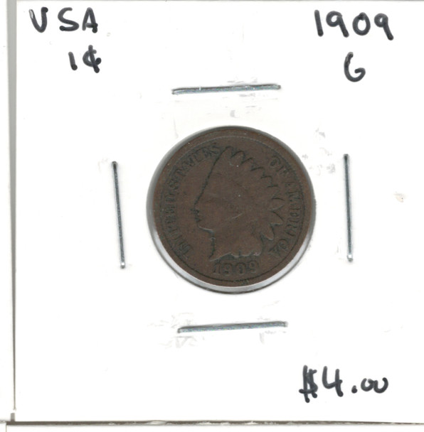 United States: 1909 1 Cent G4