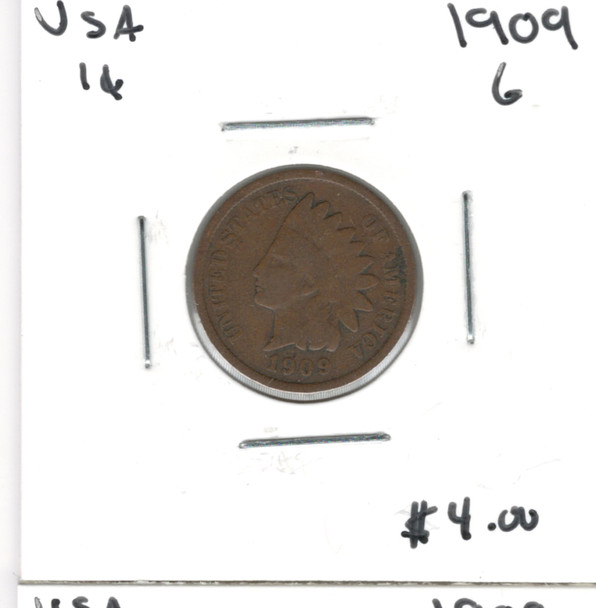 United States: 1909  1 Cent  G4