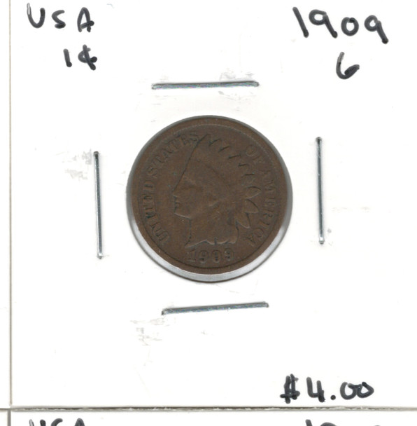 United States:  1909  1 Cent  G4