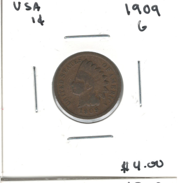 United States:  1909   1  Cent  G4