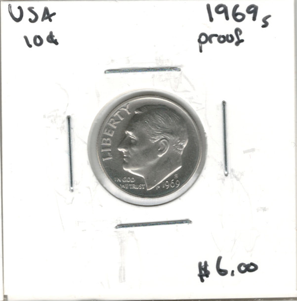 United States: 1969S 10 Cent Proof