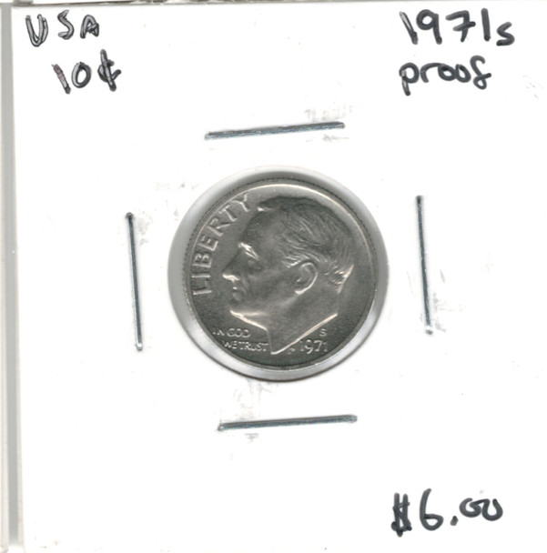United States: 1971S 10 Cent Proof