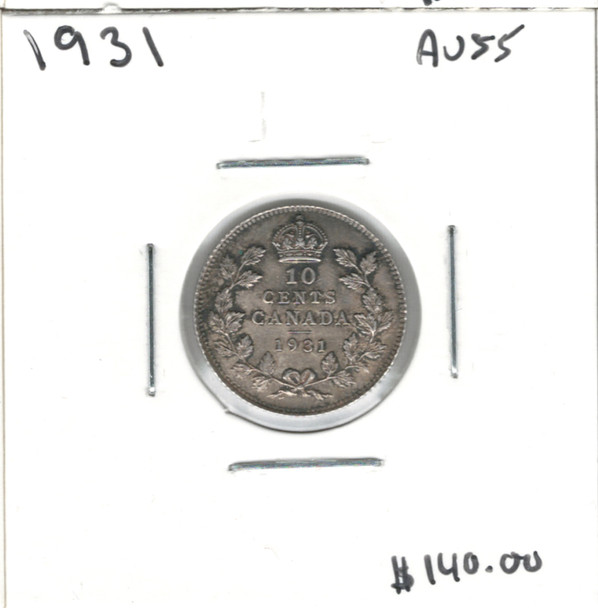 Canada: 1931 10 Cent AU55