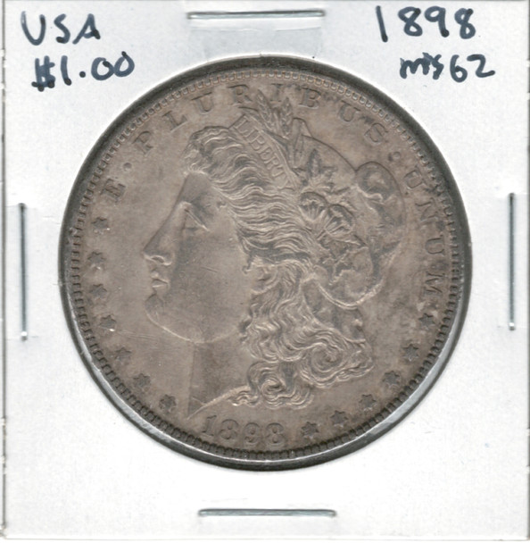 United States: 1898 Morgan Dollar MS62