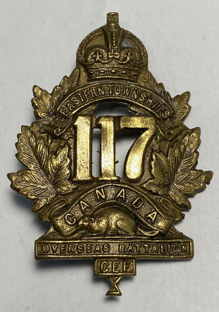 Canada: WWI Eastern Township 117th Battalion CEF Cap Badge