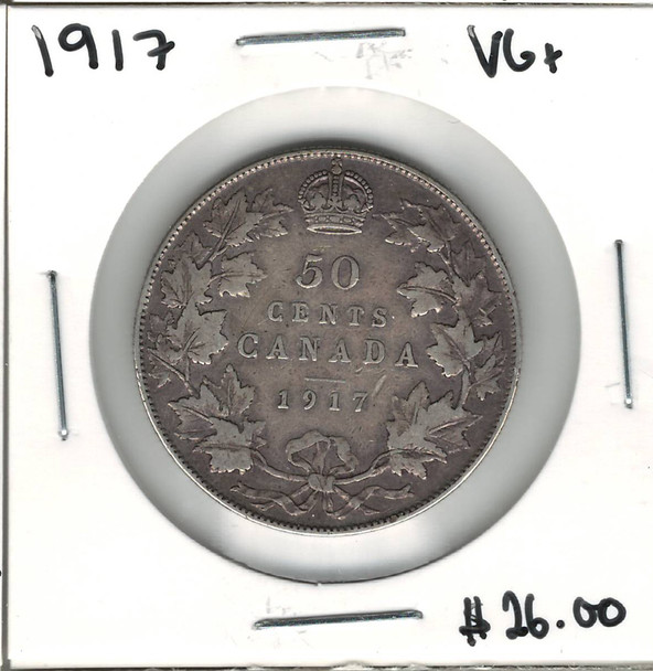 Canada: 1917 50 Cent VG10