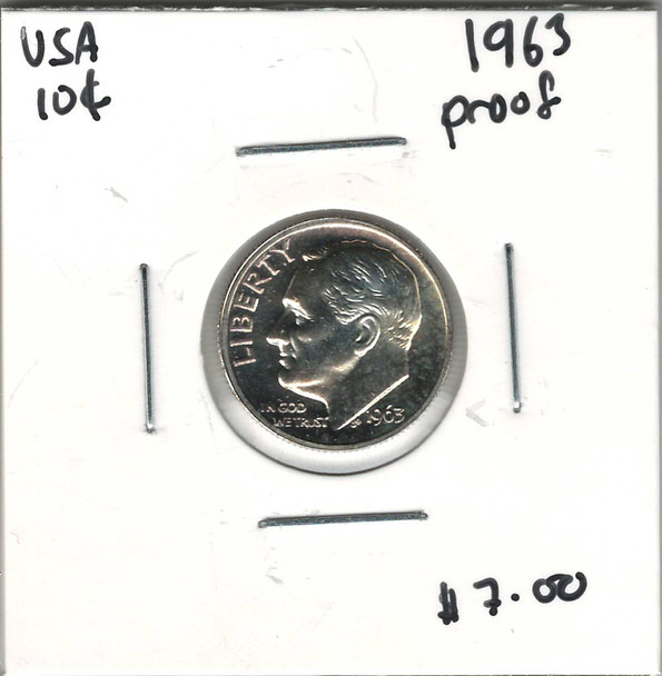 United States: 1963 10 Cent  Proof