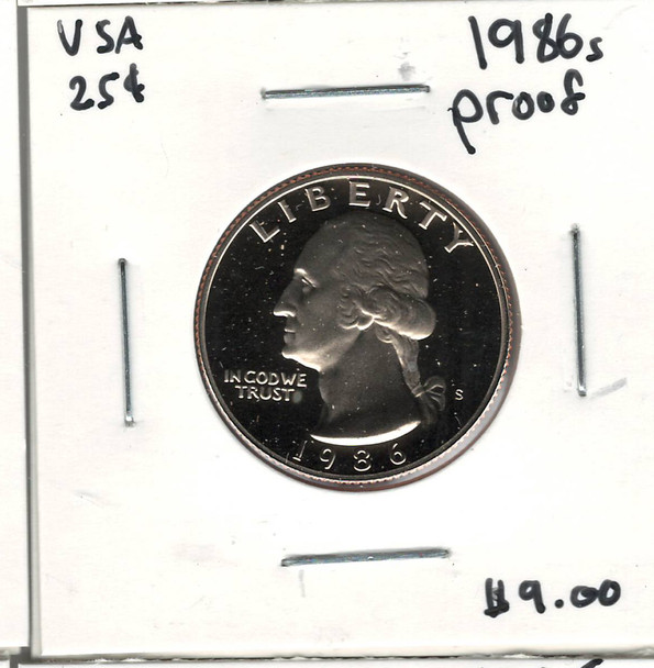 United States: 1986S 25 Cent Proof