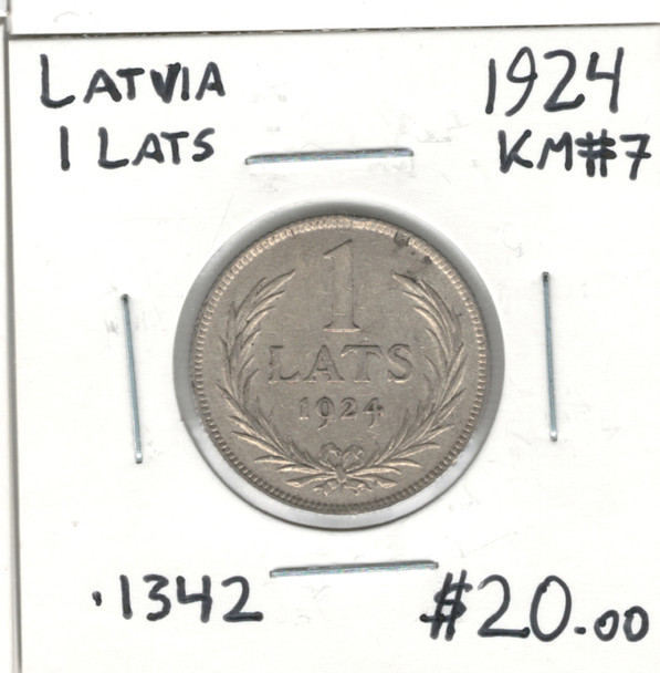 Latvia: 1924  1 Lats