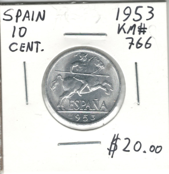 Spain: 1953 10 Cents
