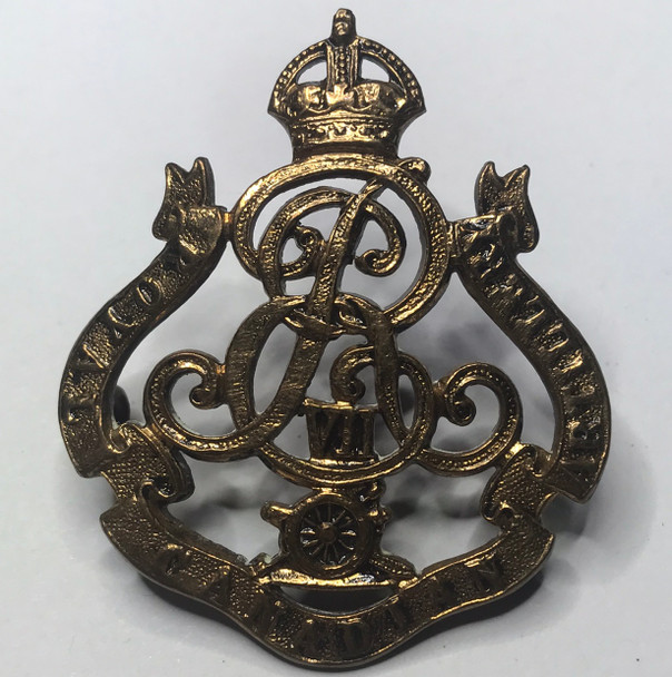  Royal Canadian Artillery Pre-WWI Cap Badge, Edward VII