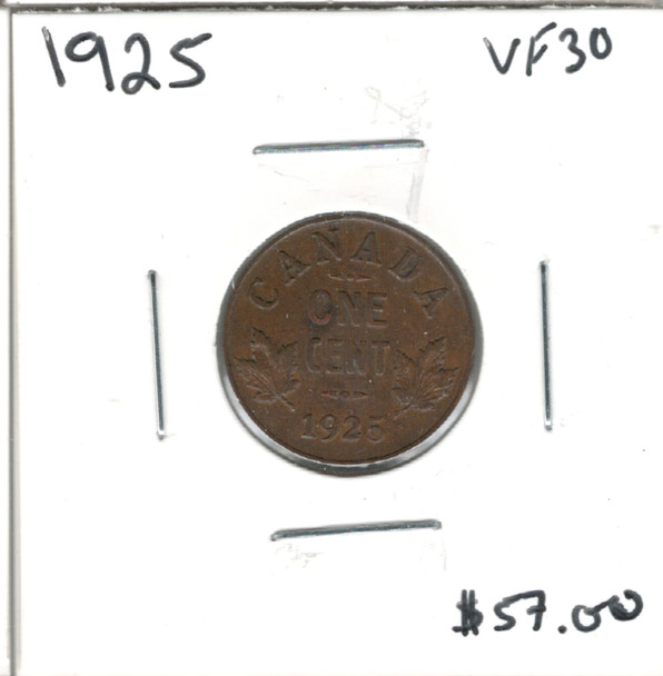 Canada: 1925  1 Cent VF30