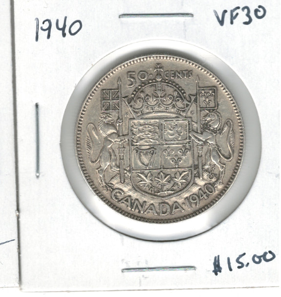Canada: 1940 50 Cents VF30