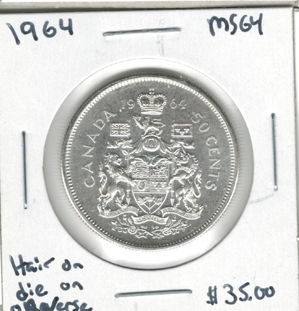 Canada: 1964 50 Cents MS64 with Imperfection