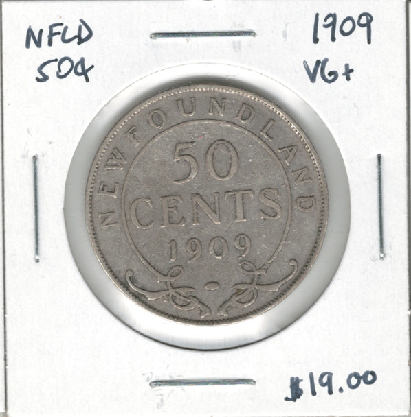 Canada: Newfoundland: 1909 50 Cent VG10