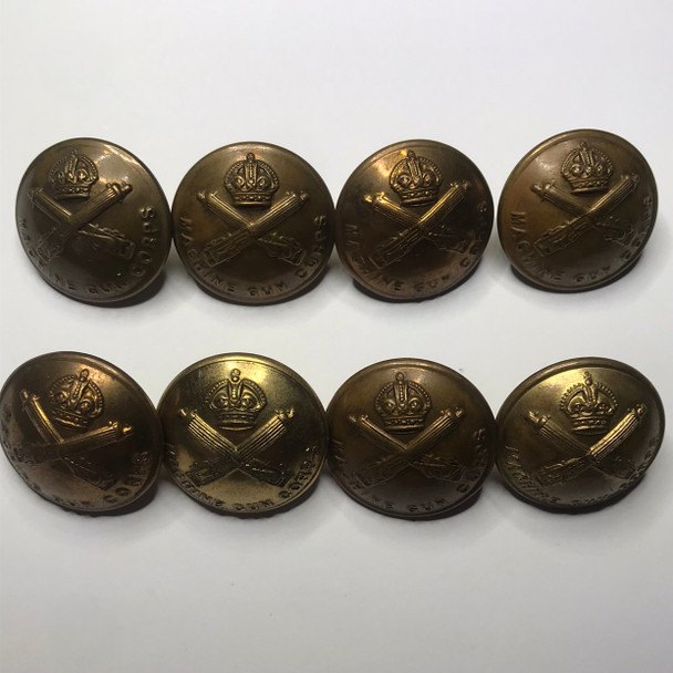 Great Britain: Group of 17mm Machine Gun Corps King's Crown Buttons
