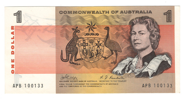 Australia: 1969  One Dollar Banknote