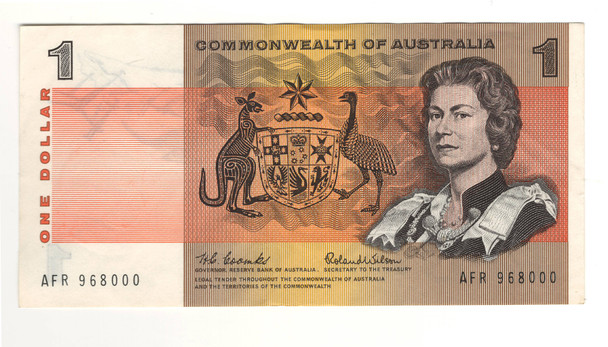 Australia: 1966 One Dollar Banknote