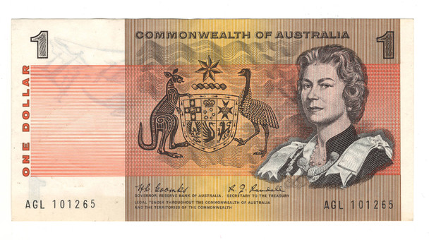 Australia: 1968 One Dollar Banknote
