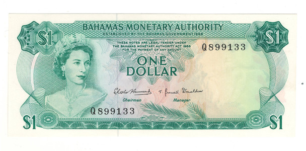 Bahamas: 1968   $1   Banknote