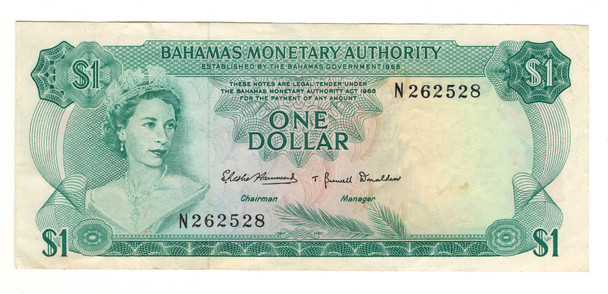 Bahamas: 1968    $1   Banknote