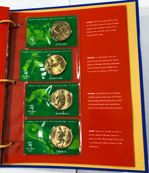 Australia: 2000 Olympic $5 Set (Complete Set 28 coins) in Binder