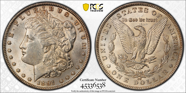 United States: 1891cc Morgan Dollar PCGS MS61