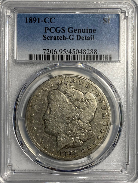 United States: 1891cc Morgan Dollar PCGS G Detail