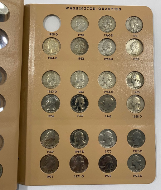 United States: 1955 - 1998 Washington Quarter Collection in Binder Includes Silver (81 Pieces)