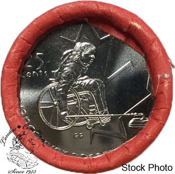 Canada: 2007 Wheelchair Curling 25 Cent Original Roll (40 Coins)
