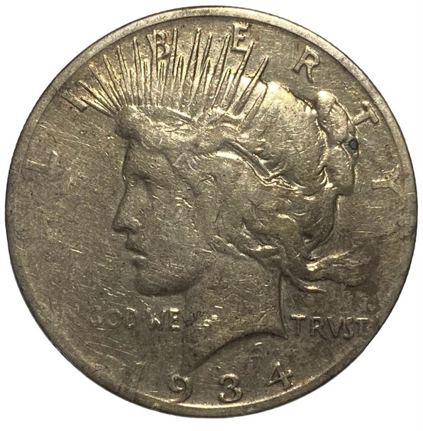 United States: 1934S Peace Dollar VG