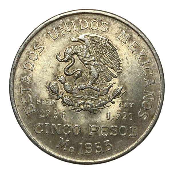 Mexico: 1953 Mo  5 Pesos