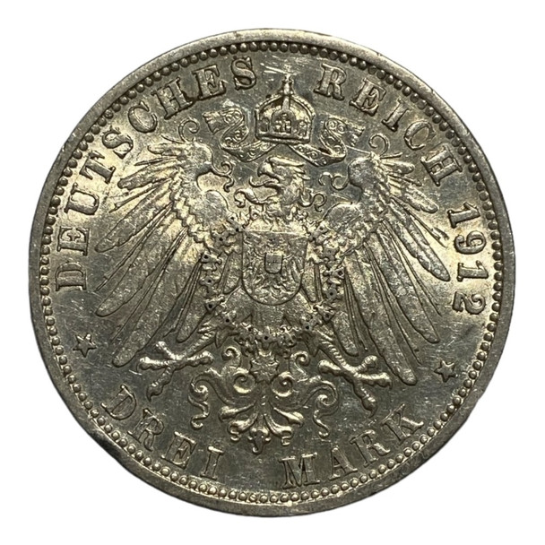 Germany Wurttemberg: 1912F 3 Mark