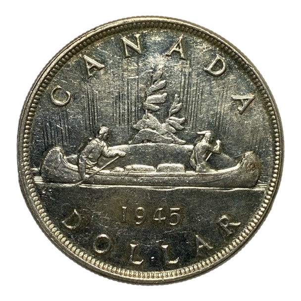 Canada: 1945 Silver Dollar EF/AU