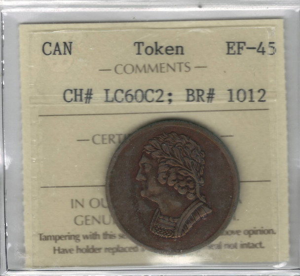 Canada: Lower Canada: Token Breton 1012, CH. LC60C2 ICCS EF45