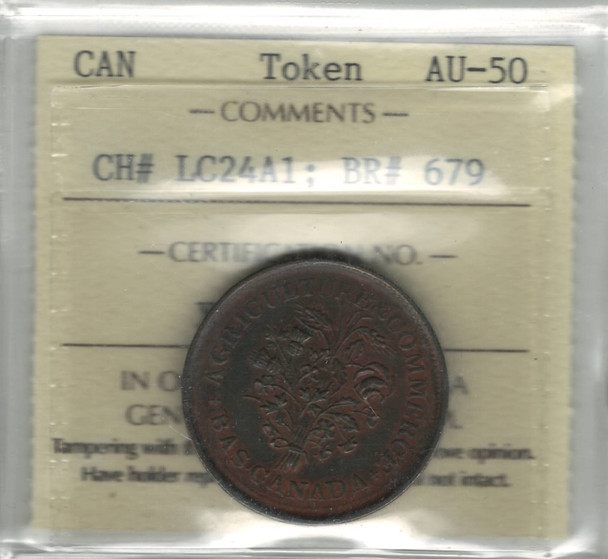 Canada: Lower Canada: Token Breton 679, CH. LC24A1 ICCS AU50