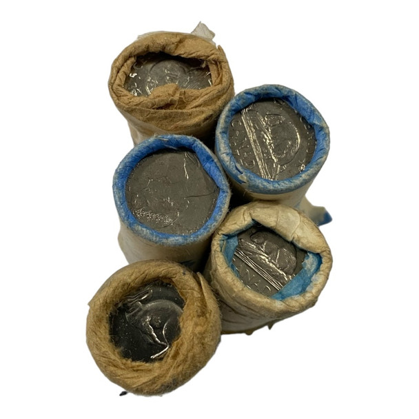 Canada: Original 5 Cent Nickel Rolls with Tape or other Damage (5 Rolls)