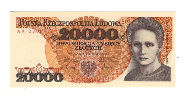 Poland: 1989 20000 Zlotych Banknote AK