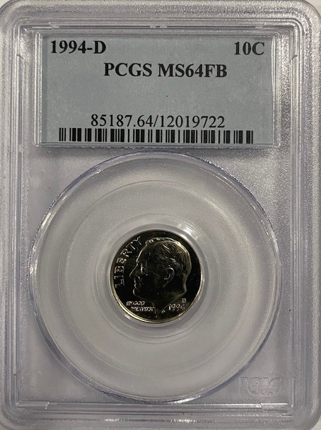 United States: 1994D 10 Cent PCGS MS64FB