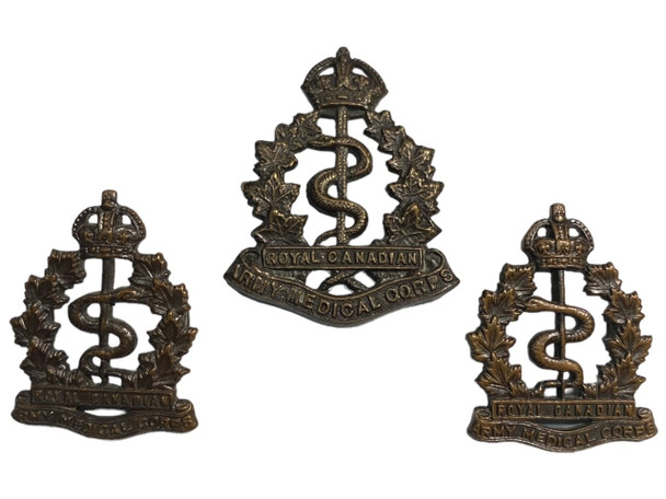 Canada: WWII Royal Canadian Army Medical Corps Cap & Collars Badges