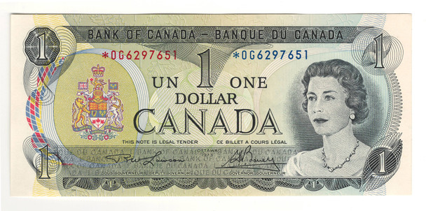 Canada: 1973 $1 Bank Of Canada Replacement Banknote BC-46aA