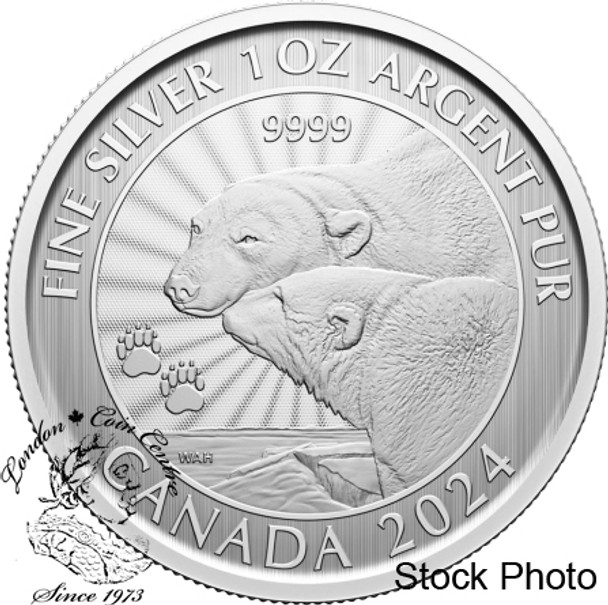 Canada: 2024 $5 First Strikes: Majestic Polar Bears 1oz Pure Silver Coin