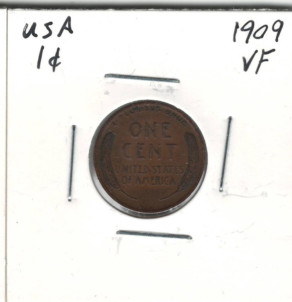 United States:  1909  1  Cent VF20