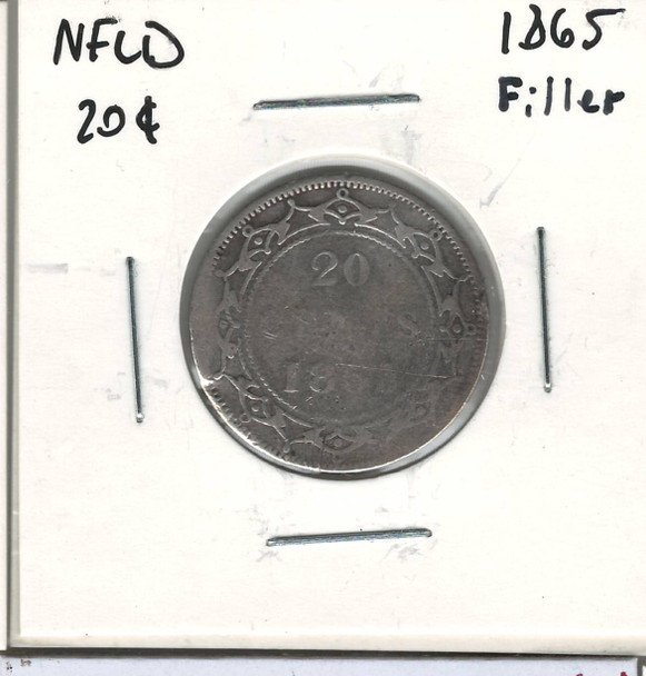 Canada: Newfoundland 1865 20 Cent Filler