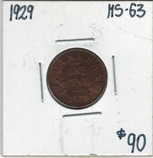 Canada: 1929 1 Cent MS63