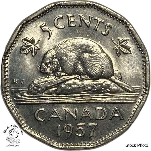 Canada: 1957 5 Cent MS62