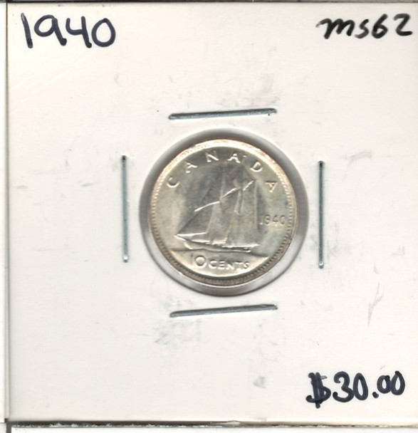 Canada: 1940 10 Cent MS62