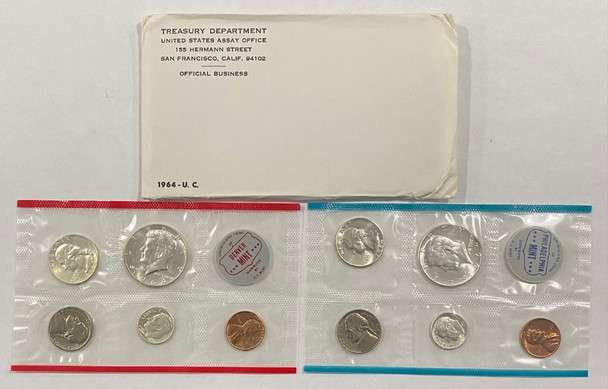 United States: 1964 Uncirculated Proof Coin Set Both Denver & Philadelphia