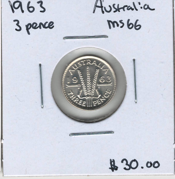 Australia: 1963 3 Pence MS66