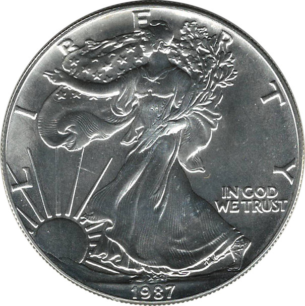 United States: 1987 $1 Silver Eagle 1 oz BU